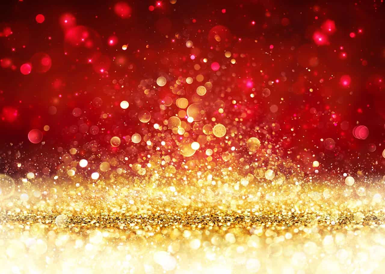 Red And Gold Sparkles