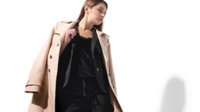 Fashion Model In Trenchcoat
