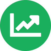 Stock Price Circle Green Icon