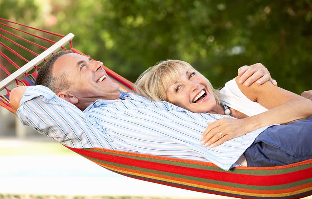 Older Couple In Hammock
