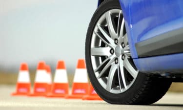 Car Wheel And Test Track