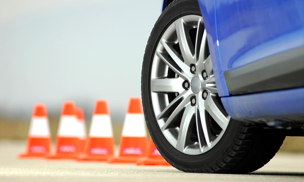 Car Wheel And Test Track