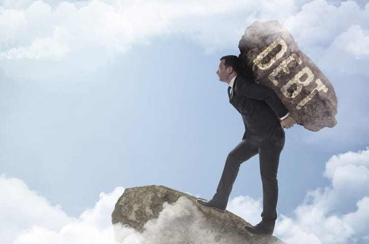 Debt Concept Businessman