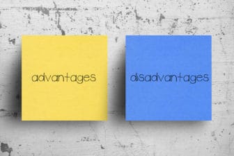 Sticky note on concrete wall, Advantages Disadvantages