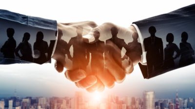 Partnership of business concept. Handshake