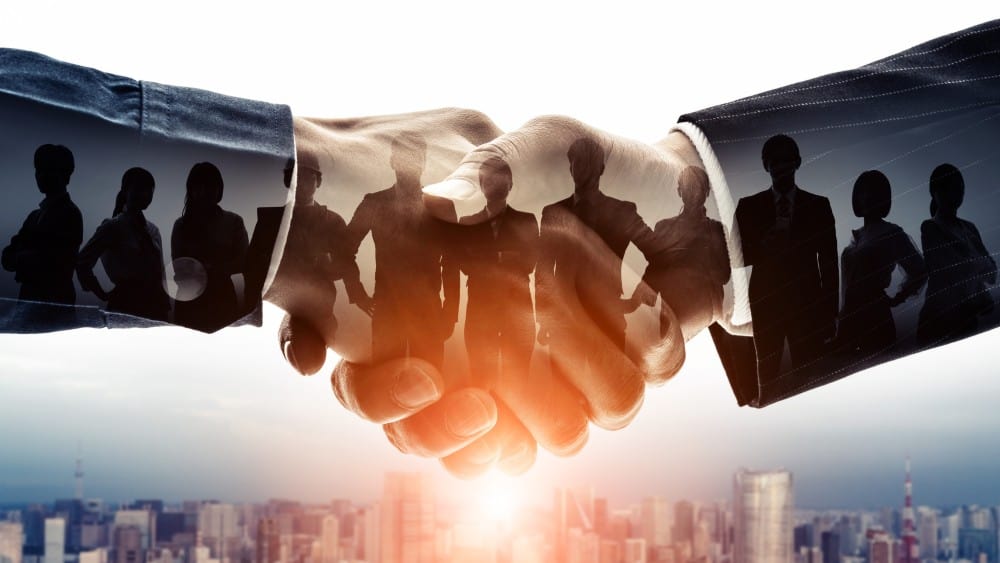 Partnership of business concept. Handshake