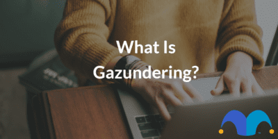 Man on laptop the text “What is gazundering” and The Motley Fool jester cap logo