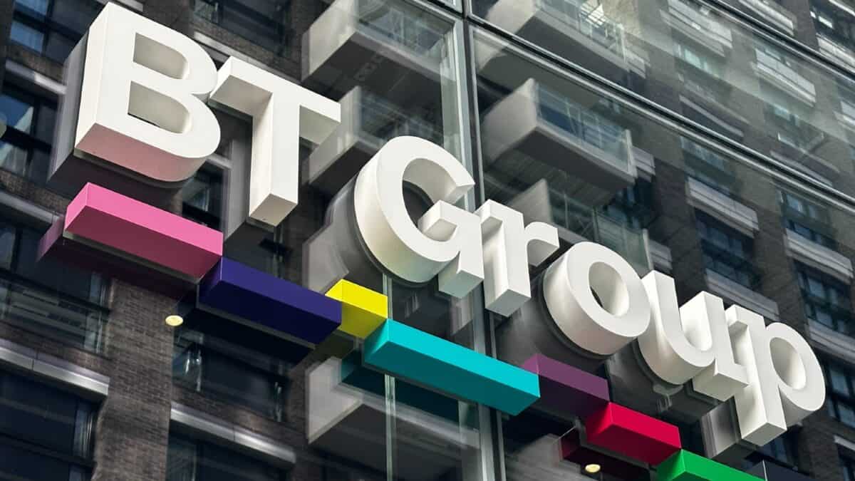 Exterior of BT Group head office - One Braham, London