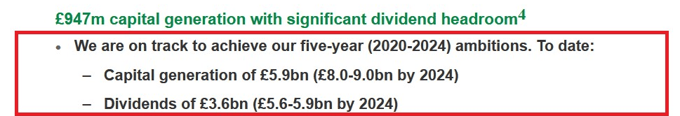 Legal & General's cash generation and dividend targets.