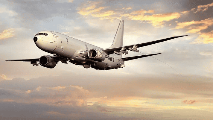 A P8-A Poseidon Navy aircraft.